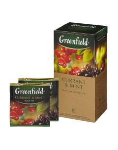 Чай Currant and Mint черный фольгир 25пак уп 1249 10 2шт Greenfield