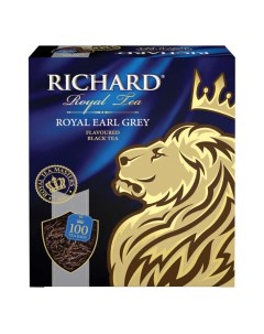 Чай Royal Earl Grey черный с бергамотом 100 пакетиков по 2 г 610250 Richard