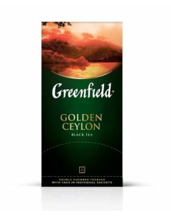 Чай черный Golden Ceylon 25 пакетиков х 2 шт Greenfield