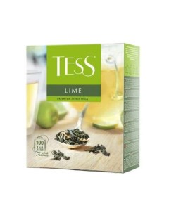 Чай Тесс Lime зеленый с цедрой цитрусовых 100 пакетиков по 1 5 г 0920 09 Tess