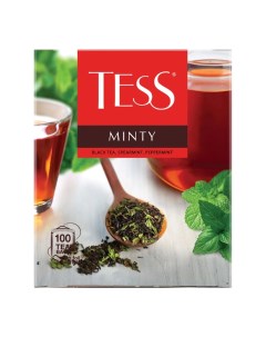 Чай Тесс Minty черный с мятой 100 пакетиков по 1 5 г 1663 09 Tess