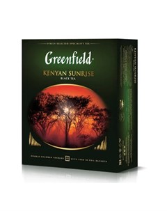 Чай Гринфилд Kenyan Sunrise черный 100 пакетиков в конвертах по 2 г Greenfield