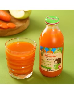 Нектар БУФЕТ морковно яблочный с мякотью 0 33 л Мясновъ
