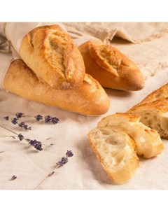 Хлеб ПЕКАРНЯ Багет Французский классический пшеничный 270 г Мясновъ