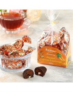 Конфеты шоколадные БУФЕТ абрикос с орехом 150 г Мясновъ