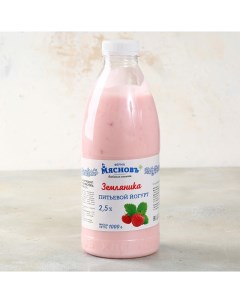 Йогурт питьевой ФЕРМА земляника 2 5 1 кг Мясновъ