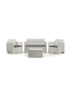 Комплект мебели NEBRASKA 2 Set диван 2 кресла и стол белый Bica, италия