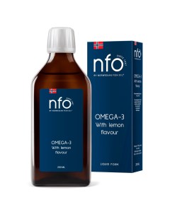 БАД Омега 3 NFO со вкусом лимона 250 мл Norwegian fish oil