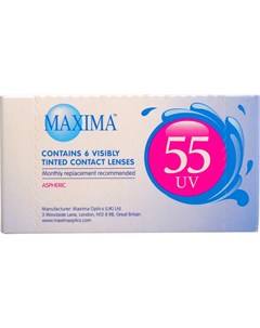 Линзы контактные мягкие 55 UV 6 шт Диоптрии 6 50 R 8 6 Maxima
