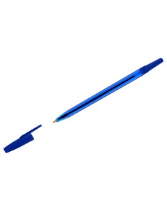 Ручка шариковая 049 синяя 0 7мм тонированный корпус 50шт Стамм