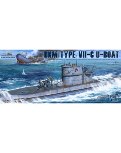 Сборная модель 1 35 Немецкая подводная лодка DKM Type VII C U Boat BS 001 Border model