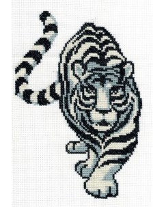 Набор для вышивания мулине Белый тигр Nitex