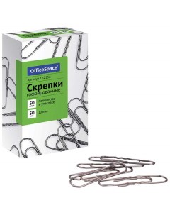 Скрепки канцелярские 162156 50 мм 50 шт х 10 упаковок Officespace