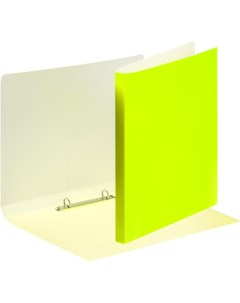 Папка на 2 х кольцах Neon А4 18мм плотность 500мкм желтый Attache