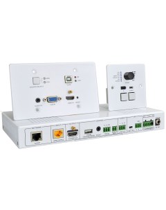 Коммутатор презентационный EXEDU х1 HDMI 1 3 и х1 VGA in x1 USB B x1 HDBT out cтерео усилитель 2х20  Digis