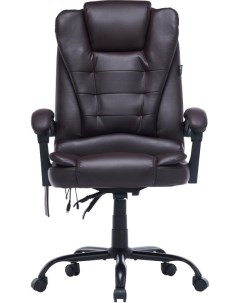Кресло офисное CS CHR OC03M BR темно коричневый эко кожа с подголов крестов Cactus