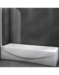 Шторка на ванну Relax 80 RELAX V 1 80 140 C Bi профиль Серый стекло прозрачное Cezares