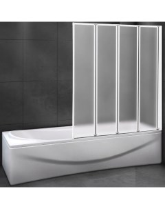 Шторка на ванну Relax 90 R RELAX V 4 90 140 P Bi R профиль Серый стекло текстурное Cezares