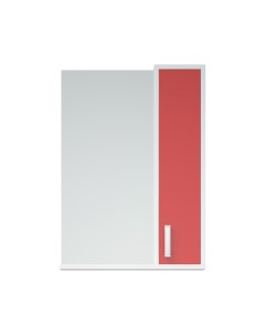 Зеркало шкаф Колор 50 белый красный Corozo