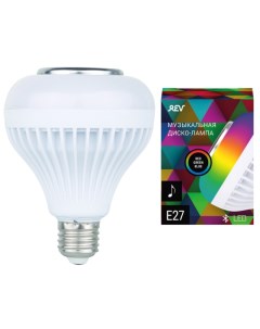 Лампа музыкальная LED RGB E27 с Bluetooth колонкой и пультом Rev