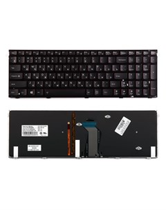 Клавиатура для Lenovo Y500 Y500N Series плоский Enter черная с рамкой с подсветкой PN T4B9 US 252054 Topon