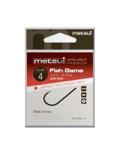 Крючки FISH GAME цвет bln размер 4 в уп 12 шт Metsui