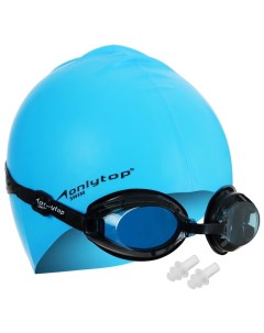 Набор для плавания взрослый очки шапочка беруши обхват 54 60 см Onlitop