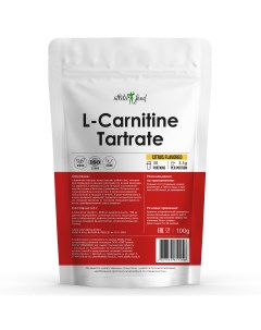 Л Карнитин тартрат 100 Pure L Carnitine Tartrate 100 г цитрус Atletic food