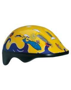 Велосипедный шлем Дельфины желтый синий M Bellelli