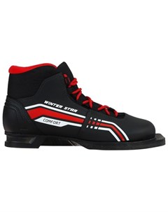 Ботинки лыжные comfort NN75 р 46 цвет чёрный лого красный Winter star