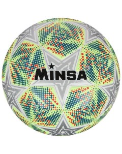 Мяч футбольный PU машинная сшивка 12 панелей размер 5 Minsa
