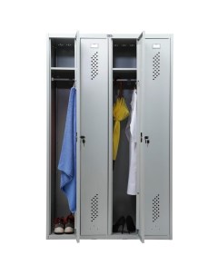 Шкаф для одежды металлический Стандарт LS 41 4 отделения 1436712 Практик