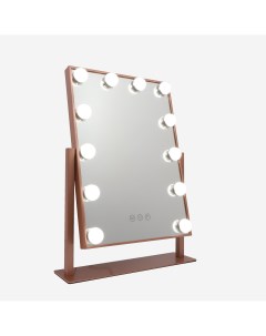 Профессиональное настольное зеркало DC 117 с подсветкой золотое 30х41 см Fenchilin