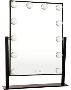 Профессиональное настольное зеркало DC 117 с подсветкой 30х41 см черное Fenchilin