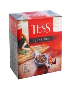 Чай черный pleasure тропические фрукты 100 пакетиков по 1 5 г Tess
