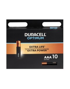 Батарейка алкалиновая OPTIMUM AAA LR03 10BL 1 5В блистер 10 шт Duracell
