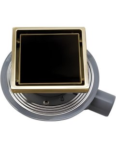 Душевой трап Confluo Standard 13000152 с решеткой Черный Золото глянец Pestan