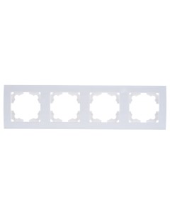 Четырехместная горизонтальная рамка белая Бриллиант 7947502 Universal