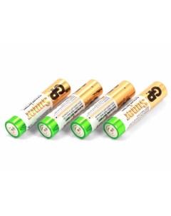 Батарейки мизинчиковые LR03 AAA Super Alkaline 4 шт Gp