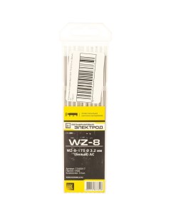 Электроды вольфрамовые WZ 8 диам 3 2 мм цвет белый цена указана за 1 электрод 7340 Кедр