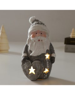 Новогодний светильник Дед Мороз с сердечком 9488111 белый теплый Nobrand