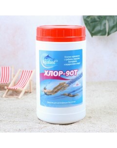 Дезинфицирующее средство Хлор 90Т таблетки 20 г 1 кг Aqualand