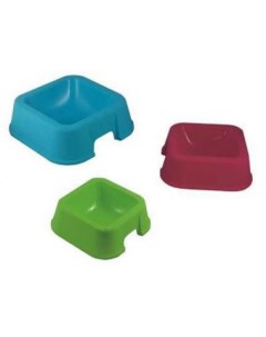 Одинарная миска для кошек и собак пластик голубой зеленый красный 0 5 л Mp-bergamo
