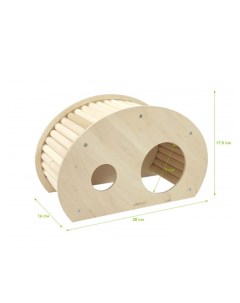 Домик для грызунов Slide деревянный 16х10х8 см Petstandart