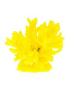 Декорация для аквариума Коралл пластиковый мягкий желтый 8x8x6 5 см Vitality