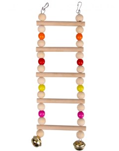 Игрушка для птиц Лестница из бусин деревянная 5 ступеней 7х2х25 см Petstandart