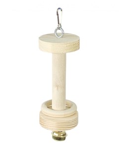 Игрушка для птиц Dumbell Ring деревянная 13х4 см Petstandart