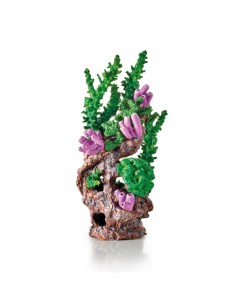 Декор для аквариума Reef ornament green Риф разноцветный смола 33 см Biorb