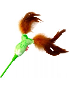 Игрушка для кошек Дразнилка Рыбка с перьями Грызлик ам