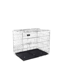 Клетка с люком для собак и кошек 85х60х70 см чёрная Пижон